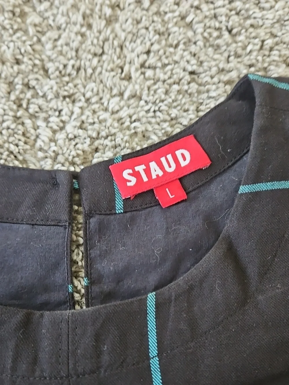 Nwr STAUD Black MINI DRESS, Long Sleeve L - Picture 11 of 13